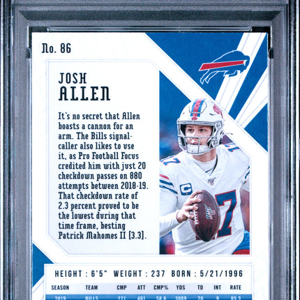 2020 Panini Phoenix Josh Allen #86 Fire Burst PSA 10