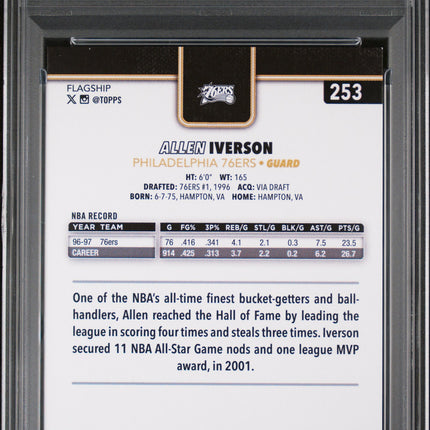 2025 Topps Allen Iverson #253 Flash Drop PSA 9 /50