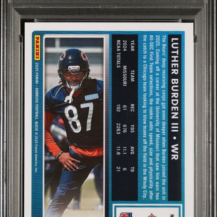 2025 Panini Donruss Luther Burden III #395 Optic Preview Purple PSA 10 /50