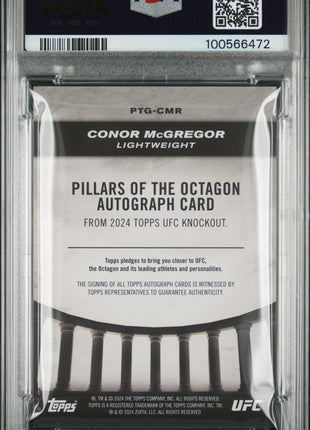 2024 Topps Knockout UFC Pillars Of The Octagon Auto Conor McGregor #CMR PSA 8