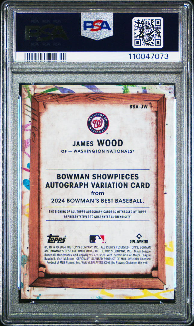 2024 Bowman's Best Bowman Showpieces Autographs James Wood #BSAJW PSA 10