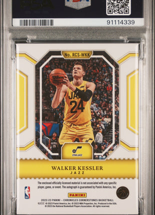 2022 Panini Rc Cornerstones Walker Kessler #RCSWKK PSA 9 Patch Auto Gold /5