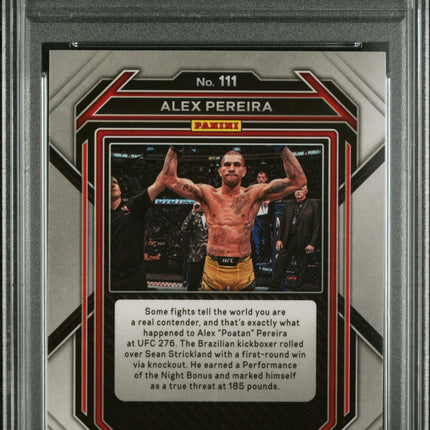 2023 Panini Prizm UFC Alex Pereira #111 Blue Wave PSA 10