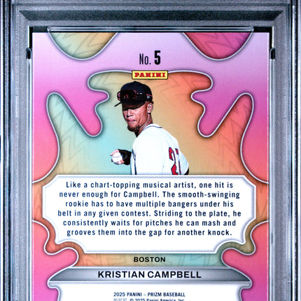 2025 Panini Prizm Groovy Kristian Campbell #5 PSA 10
