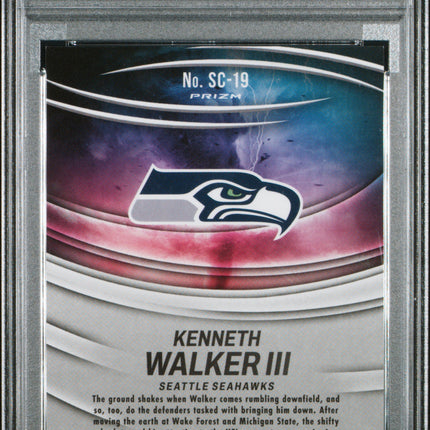 2022 Panini Mosaic Storm Chasers Kenneth Walker III #SC19 PSA 10