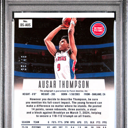 2023 Panini Prizm Deca Signatures Ausar Thompson #DSAUS Blue PSA 10 Auto /49