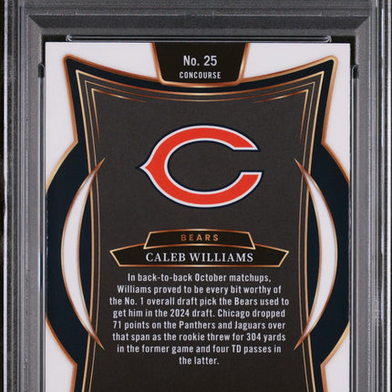 2024 Panini Select Caleb Williams #25 Black & Red Shock PSA 9