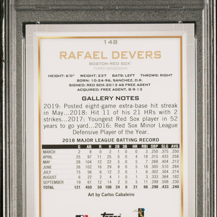 2022 Topps Archives Signature Series Rafael Devers #148 Auto 04/33 PSA 10