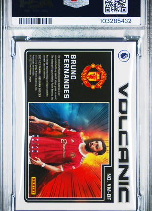 2021 Panini Obsidian Volcanic Relic Auto Bruno Fernandes Yellow PSA 10  /10