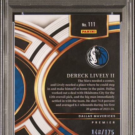 2023 Panini Select Dereck Lively II #111 Purple Flash PSA 10 /175