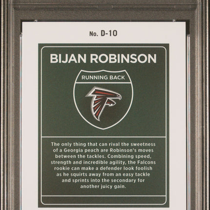 2023 Panini Donruss Downtown Bijan Robinson #D10 PSA 10