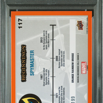 2024 UD Marvel Beginnings Vol.2 Series 2 Spymaster #117 PSA 9 Orange Bridge /199