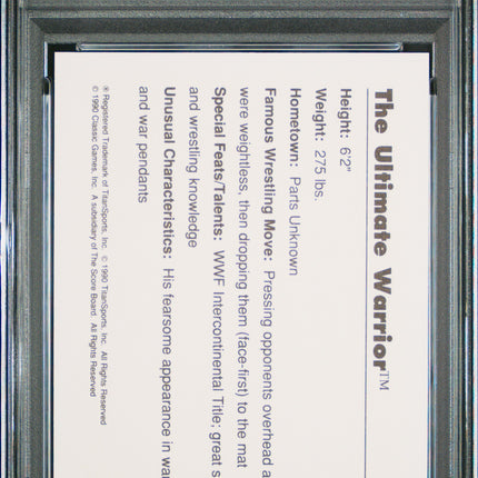1990 Classic WWF Ultimate Warrior #61 PSA 10