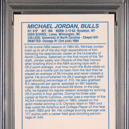 1990 Kenner Starting Line-Up Michael Jordan Lineup Yellow PSA 8