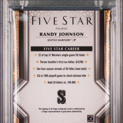 2023 Topps Five Star Autographs Randy Johnson #FSARAN PSA 8 Auto