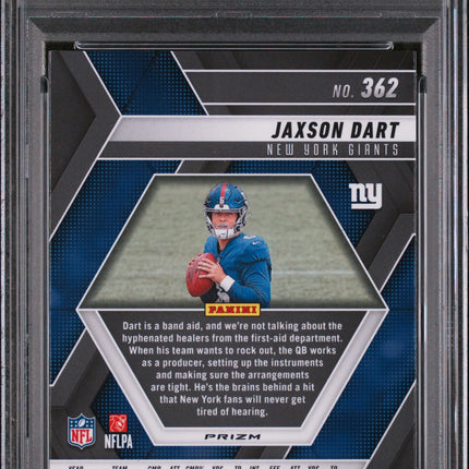 2025 Panini Mosaic Jaxson Dart #362 Reactive Purple PSA 9