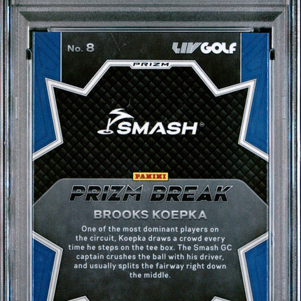 2024 Panini Prizm LIV Golf Prizm Break Brooks Koepka #8 Teal PSA 10