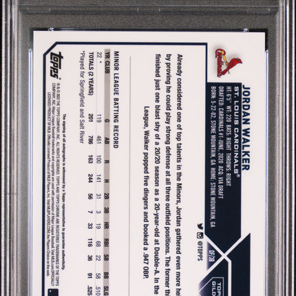 2023 Topps Gilded Chrome Gold Etch Autographs Jordan Walker /99 PSA 10 Auto