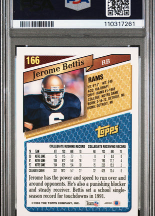 1993 Topps Jerome Bettis #166 PSA 9