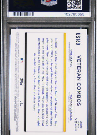 2024 Topps Update Grandal Skenes #US160 Aqua PSA 10