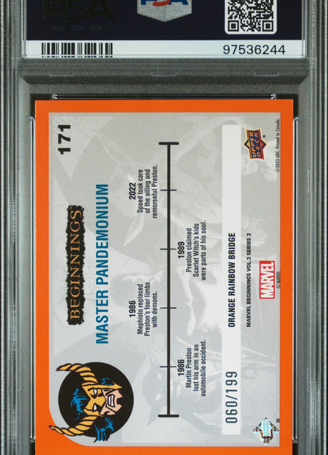 2024 Upper Deck Marvel Beginnings Vol.2 Series 2 Master Pandemonium #171 PSA 9