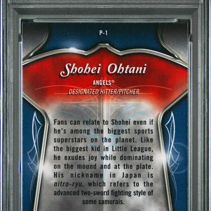 2022 Topps Chrome Pinstriped/Club Plaques Shohei Ohtani #P1 PSA 10