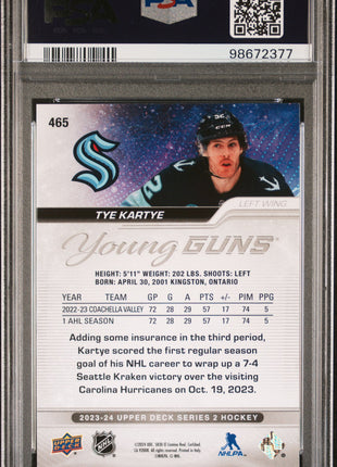 2023 Upper Deck Tye Kartye #465 PSA 9 Young Guns