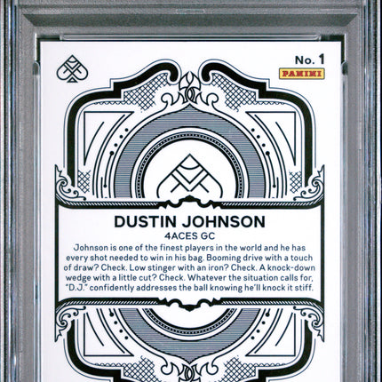 2024 Panini Prizm LIV Golf Aces Dustin Johnson #1 Teal PSA 8