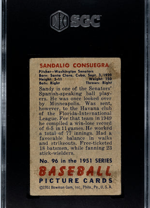 1951 Bowman Sandalio Consuegra #96 SGC A