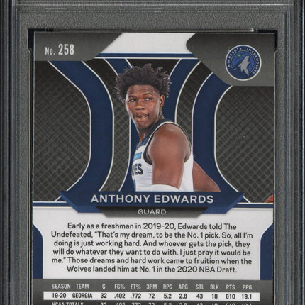 2020 Panini Prizm Anthony Edwards #258 PSA 10