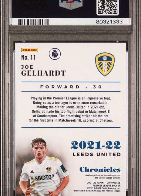 2021-22 Panini Chronicles Joe Gelhardt #11 Chrncls. P Red Lasers PSA 8