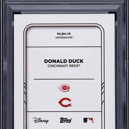 2025 Topps Chrome Update Mickey Friends Donald Duck #19 Superfractor 1/1 PSA 9