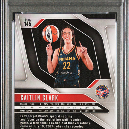 2024 Panini Prizm WNBA Caitlin Clark #145 PSA 10