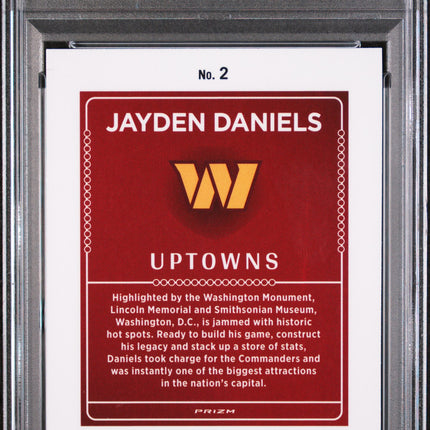 2024 Panini Donruss Optic Uptowns Jayden Daniels #2 PSA 9