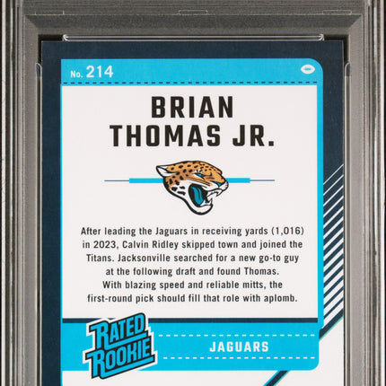 2024 Panini Donruss Optic Brian Thomas JR. #214 Freedom PSA 10