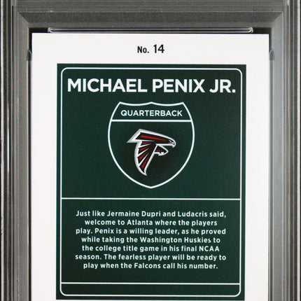 2024 Panini Donruss Downtown! Michael Penix JR. #14 PSA 9