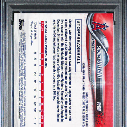 2018 Topps Chrome Shohei Ohtani #150 PSA 10