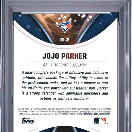 2025 Bowman Draft Axis Jojo Parker #A-2 Green Refractor 06/99 PSA 9