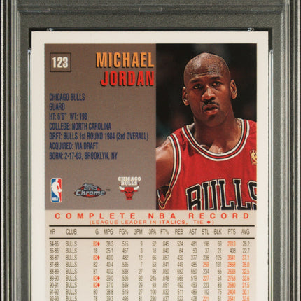 1997 Topps Chrome Michael Jordan #123 PSA 8