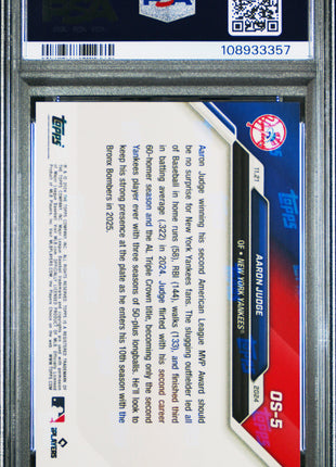2024 Topps Now Offseason Aaron Judge #OS5 PSA 10