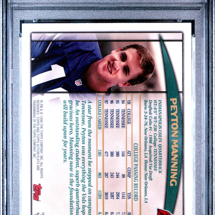 1998 Topps Action Flats Peyton Manning #K5 PSA 10