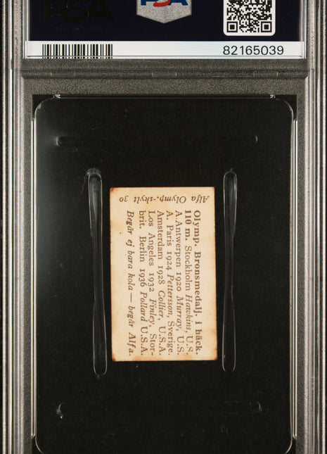 1936 Alfa Olymp-Skylt Fritz Pollard #30 PSA 2