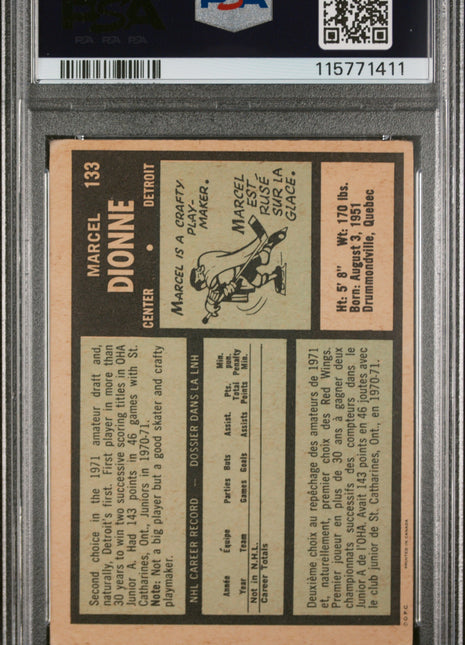 1971 O-Pee-Chee Marcel Dionne #133 PSA 3