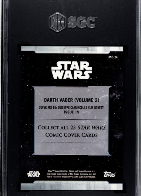 2019 Topps Chrome Star Wars Legacy Darth Vader #MC-24 SGC 10 Orange /25