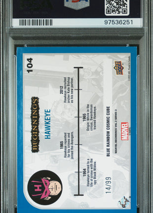 2024 Upper Deck Marvel Beginnings Vol.2 Series 2 Hawkeye #104 PSA 9