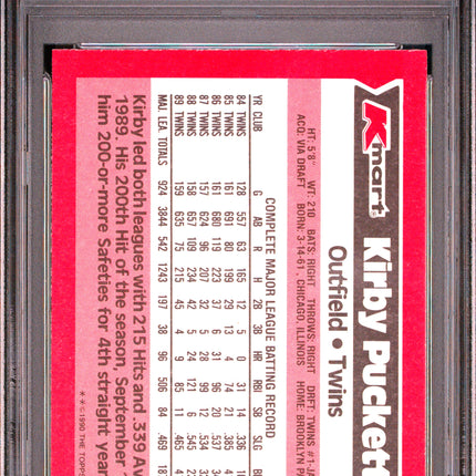 1990 K-Mart Kirby Puckett #22 PSA 8