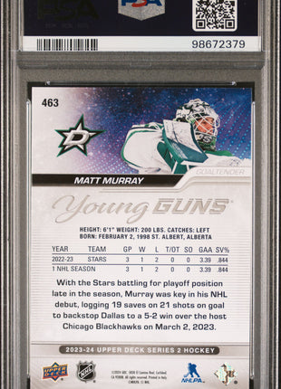 2023 Upper Deck Young Guns Matt Murray #463 PSA 9