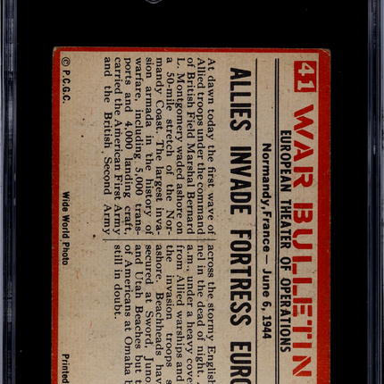1965 Philadelphia War Bulletin D-Day At Last #41 SGC 1.5