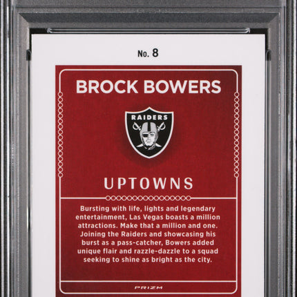 2024 Panini Donruss Optic Uptowns Brock Bowers #8 PSA 9