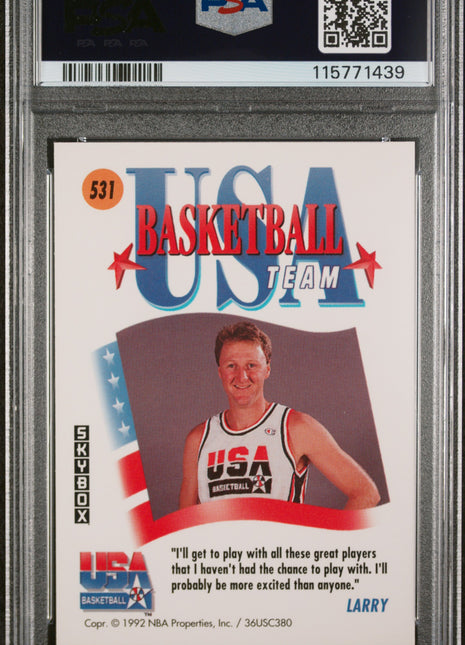 1991 Skybox Larry Bird #531 Usa PSA 8